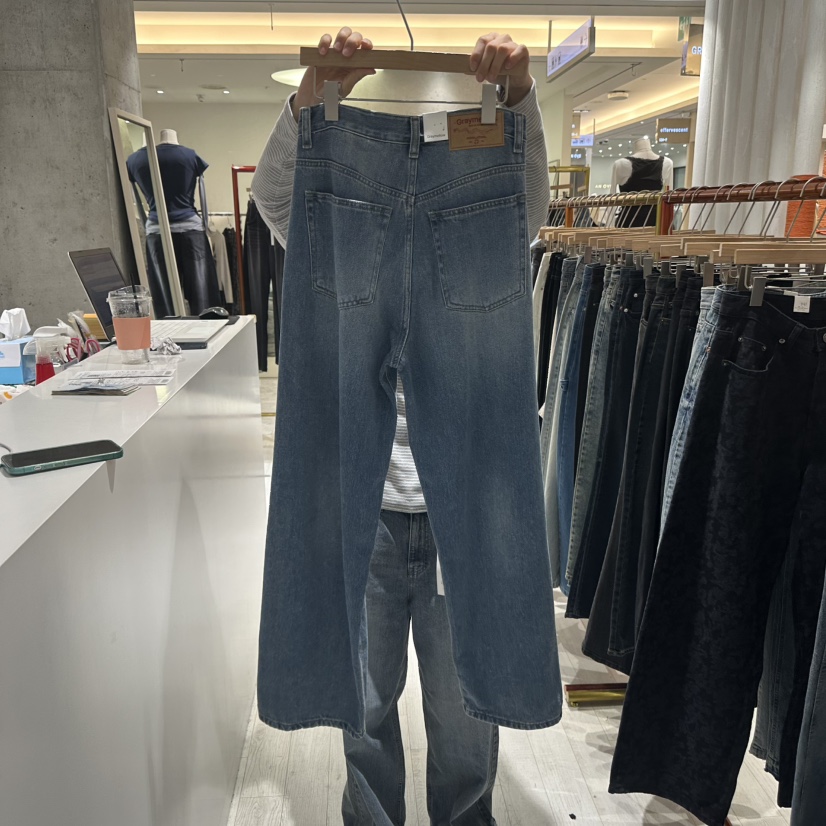 GRAYMELLOW韓國代購女士新品人氣真品休閑熱賣推薦牛仔褲GRAYMELLOW牛仔褲