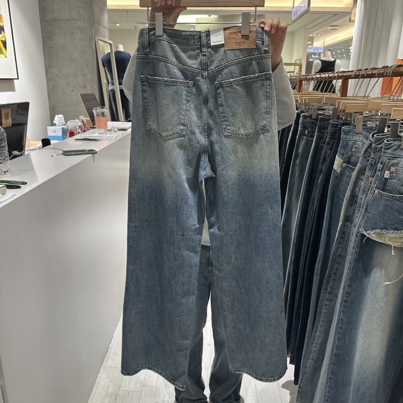 GRAYMELLOW韓國直郵女士新品人氣休閑時尚真品熱賣牛仔褲GRAYMELLOW牛仔褲