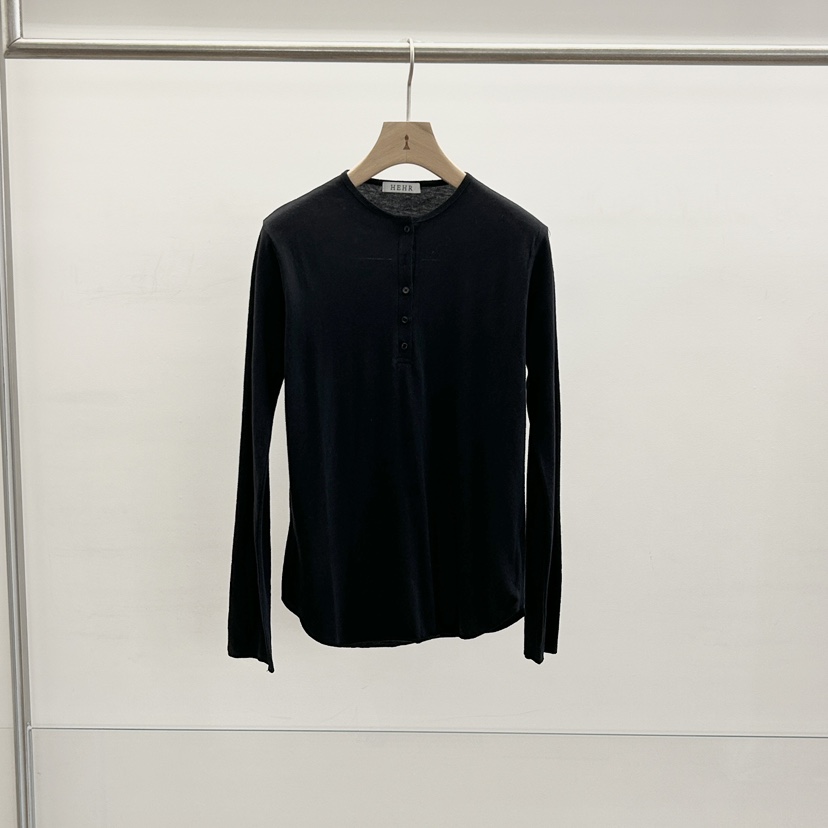 HEHR東大門代購女裝新品時尚推薦真品熱賣休閑人氣長袖T恤hehr-AUTOMNE長袖T恤圖色6黑色