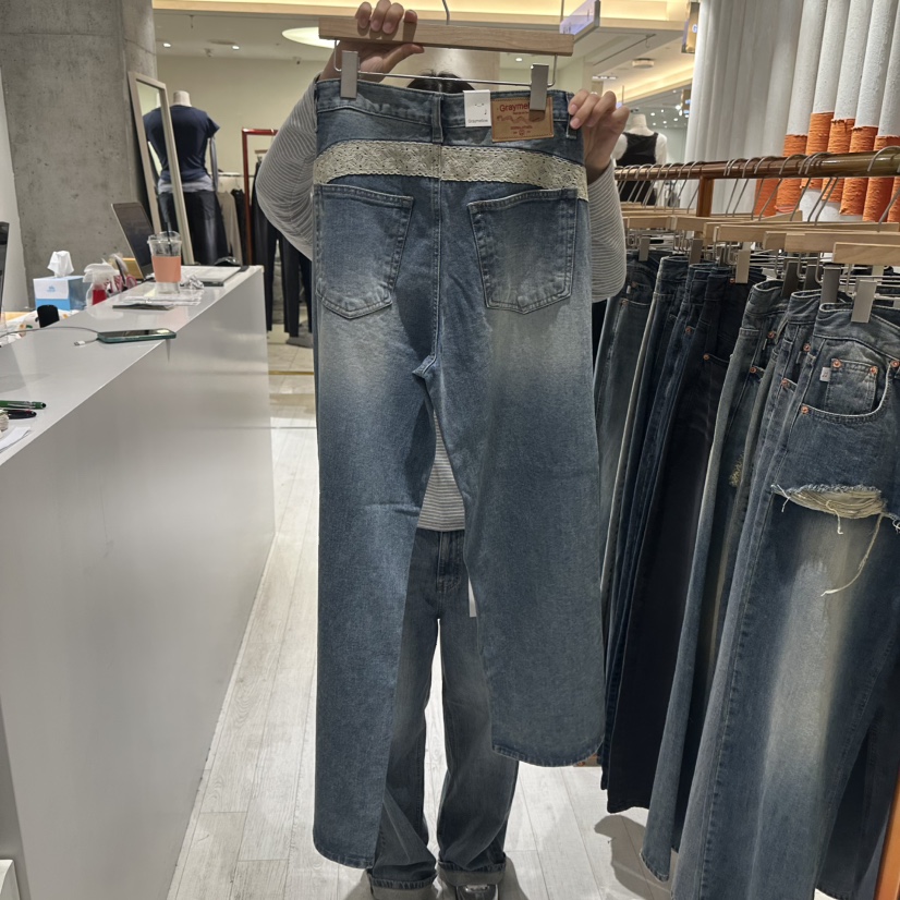 GRAYMELLOW東大門代購女士新款真品熱賣時尚人氣休閑牛仔褲GRAYMELLOW牛仔褲