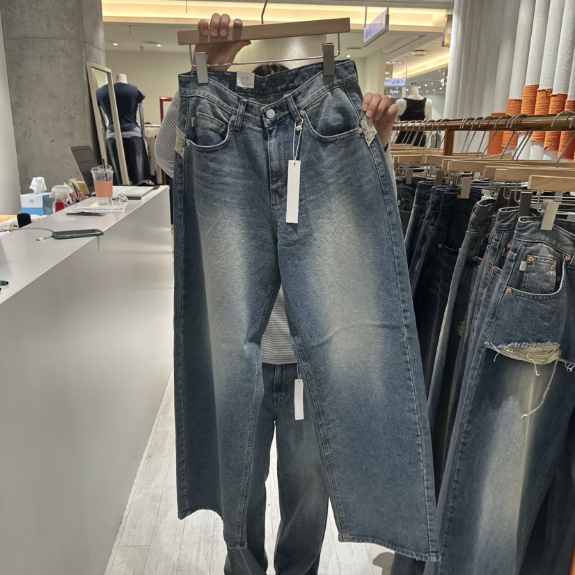 GRAYMELLOW東大門代購女士新款真品熱賣時尚人氣休閑牛仔褲GRAYMELLOW牛仔褲圖色1