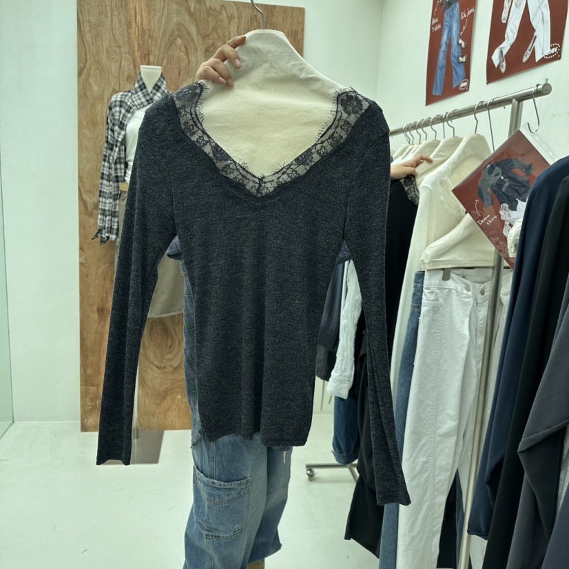 CHAV東大門實拍女裝新品真品人氣休閑推薦熱賣時尚長袖T恤CHAV長袖T恤圖色2墨色