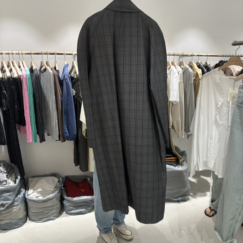 CONNAUGHT/DAILYJUD東大門直郵女士新品推薦長款風衣格子CONNAUGHT/DAILYJUD長款風衣