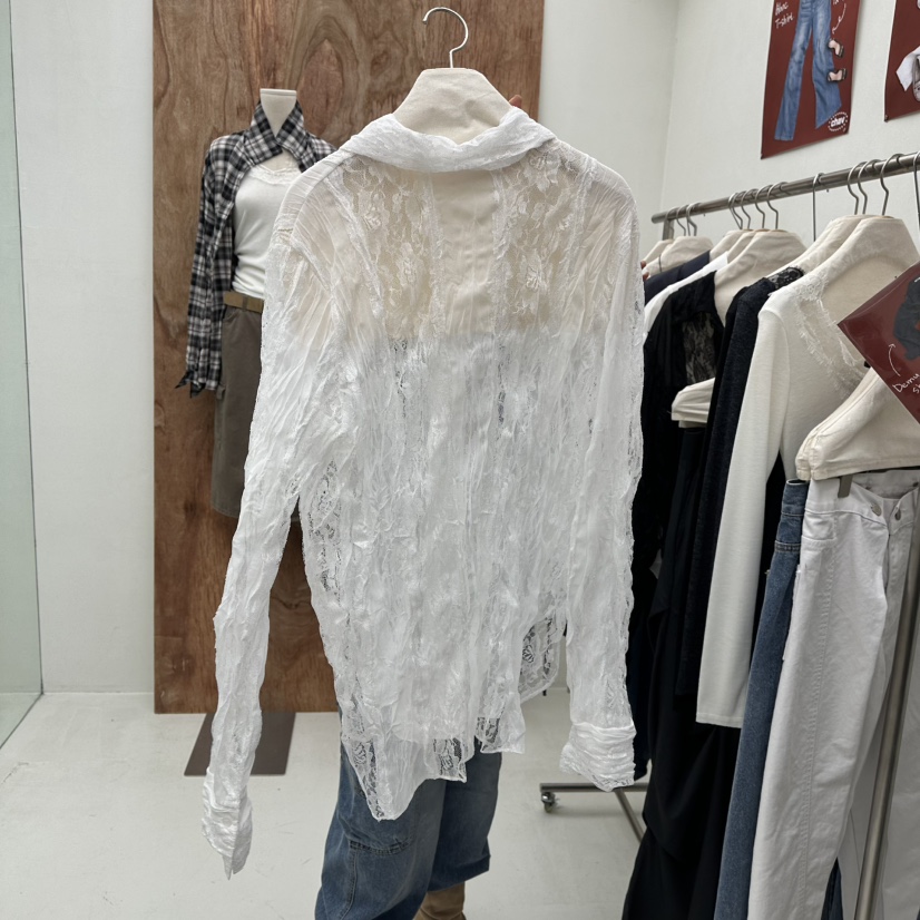 CHAV韓國代購女裝新品人氣熱賣真品休閑時尚推薦襯衫蕾絲衫CHAV襯衫/蕾絲衫