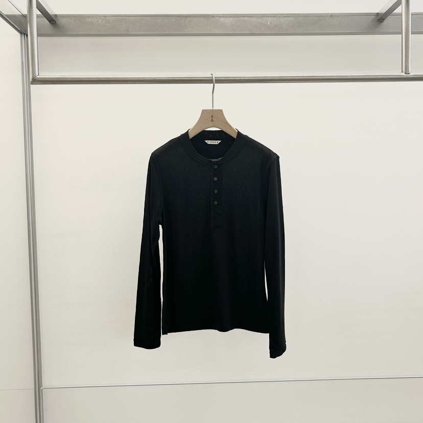 HEHR東大門直郵女裝新品推薦休閑真品人氣時尚長袖T恤紐扣hehr-AUTOMNE長袖T恤圖色7黑色