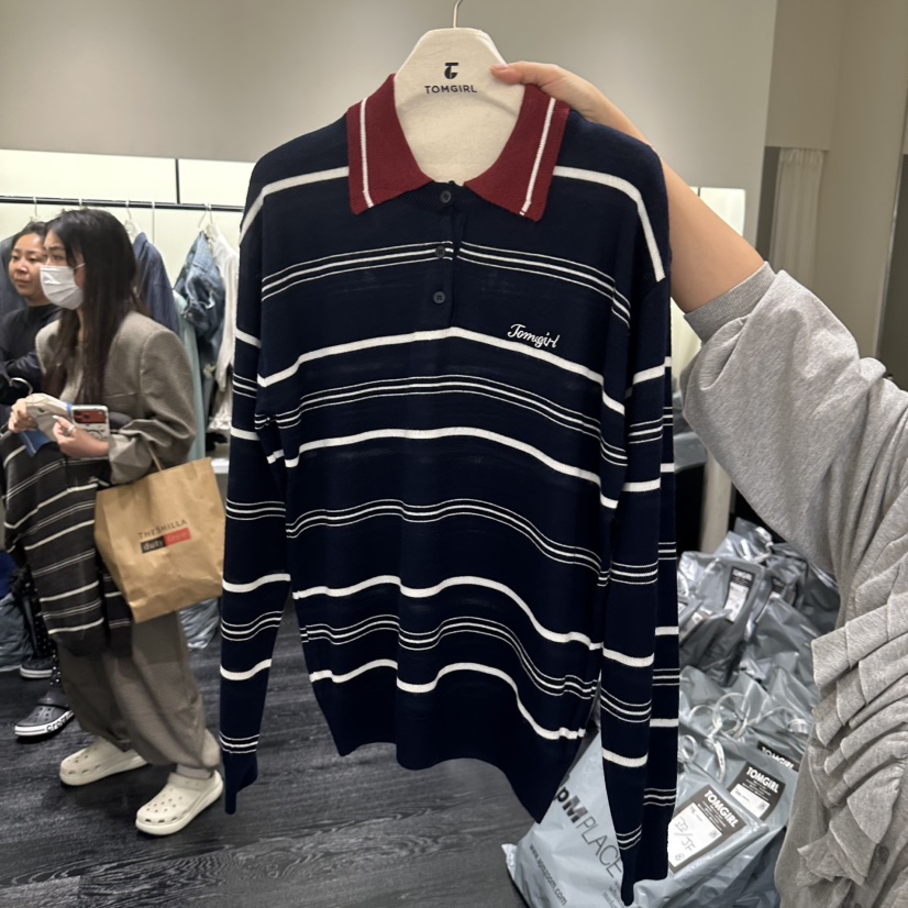 TOMGIRL東大門直郵女士新品時尚熱賣休閑人氣推薦真品針織衫TOMGIRL針織衫圖色1