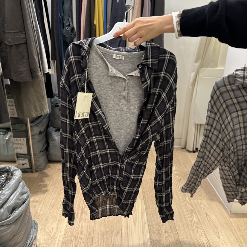 REIRAI韓國直郵女士新款真品熱賣時尚推薦休閑襯衫蕾絲衫Reirai襯衫/蕾絲衫圖色2