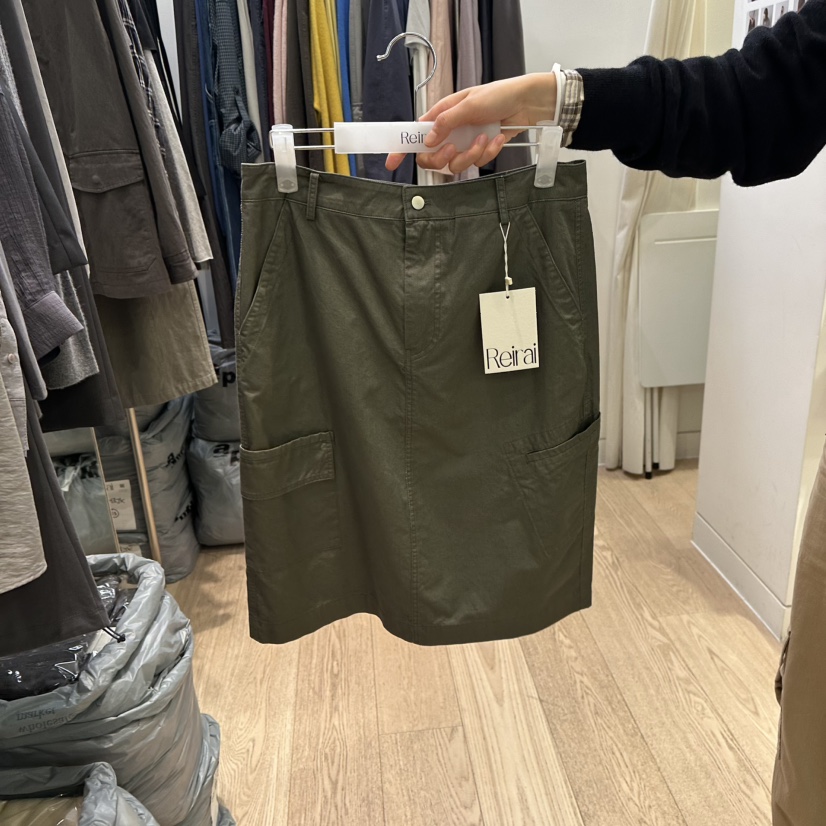 REIRAI東大門直郵女裝新品真品推薦休閑半身裙中短裙口袋Reirai半身裙/中短裙圖色2
