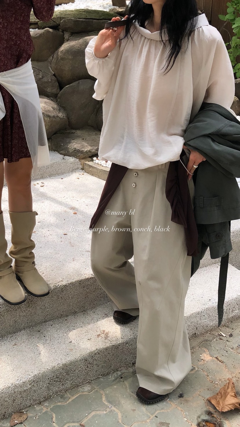OVER RICH韓國代購女裝新品人氣推薦真品休閑熱賣休閑褲OVER RICH休閑褲