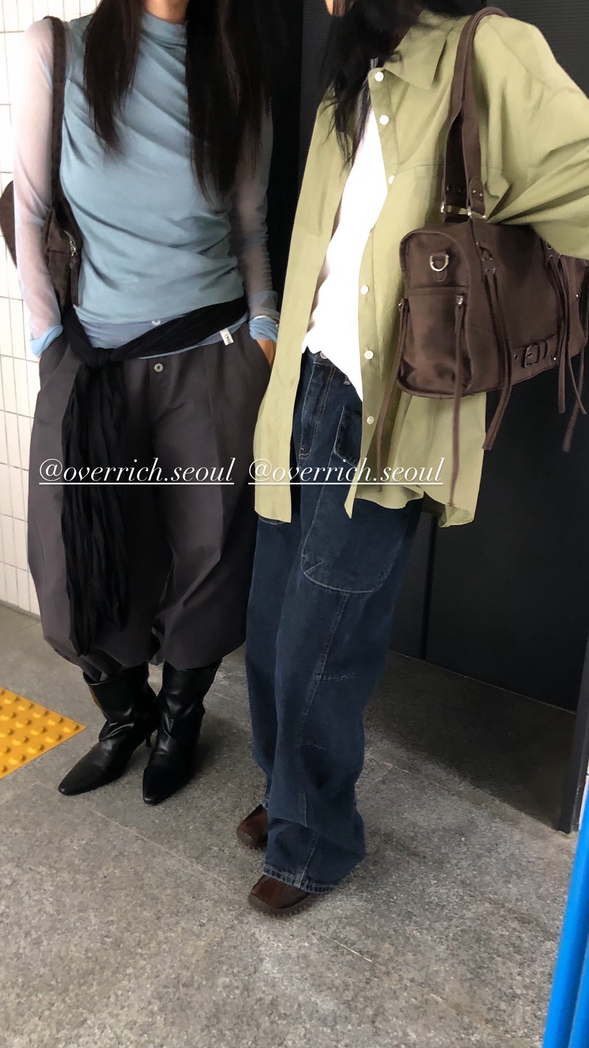 OVER RICH韓國代購女裝新品人氣推薦真品休閑熱賣休閑褲OVER RICH休閑褲