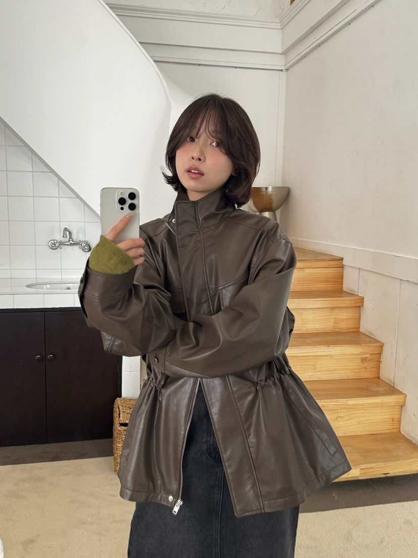 ERUME東大門代購女士新款人氣熱賣推薦真品休閑時尚皮衣皮革ERUME皮衣