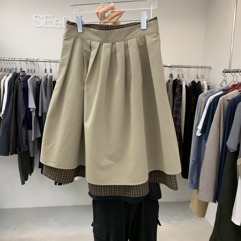 LEESEED-A/SEED東大門直郵女裝新品真品休閑半身裙中短裙SEeD-SOBORO半身裙/中短裙