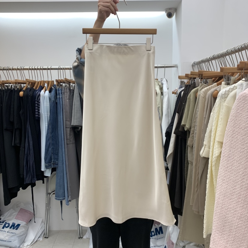 DRESS ROOM韓國代購女士新款人氣真品休閑半身裙中短裙緞DRESS ROOM半身裙/中短裙圖色2