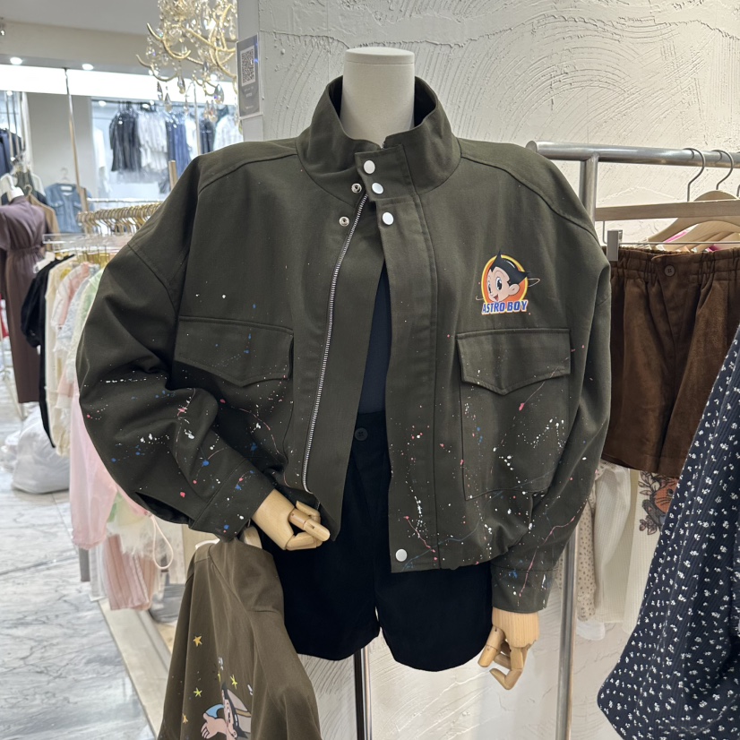 DE LINE東大門直郵女裝新品推薦真品時尚休閑人氣熱賣夾克DE LINE夾克圖色1卡其綠