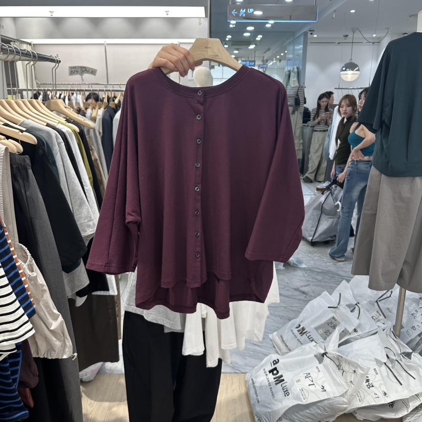 REVE-L東大門直郵女裝新款熱賣真品時尚人氣開衫褶皺開衫REVE-L開衫圖色2