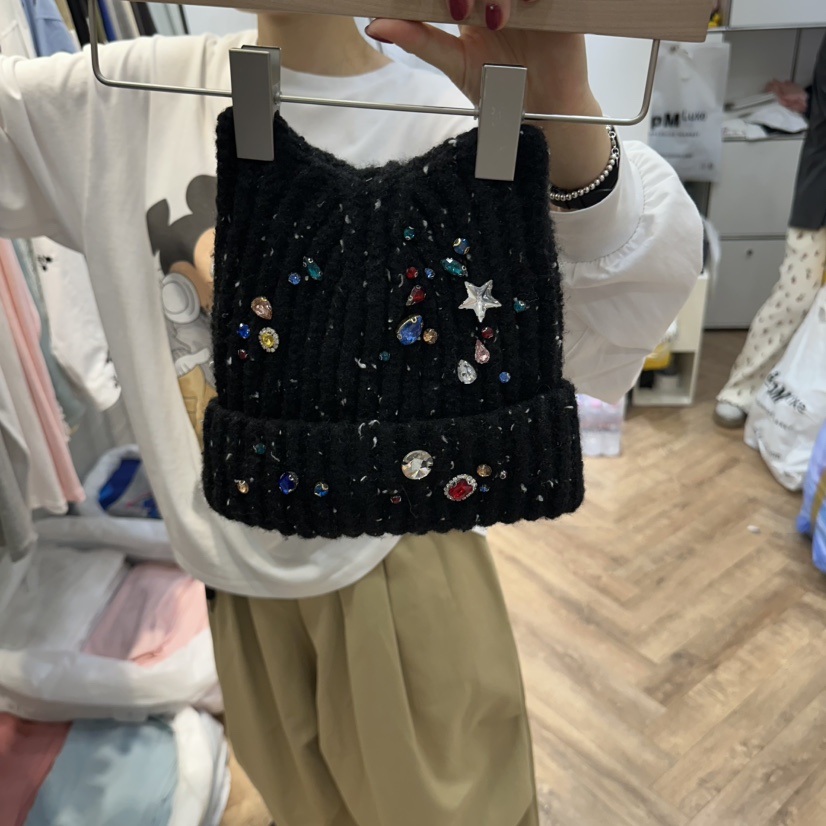 DE LINE韓國代購女士新款時尚推薦休閑真品帽子手工針織DE LINE帽子圖色5
