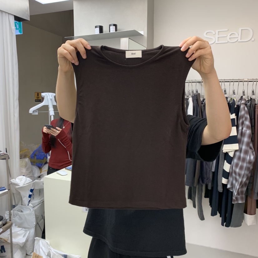 LEESEED-A/SEED東大門代購女士新款時尚真品吊帶背心氨綸SEeD-SOBORO吊帶/背心圖色3