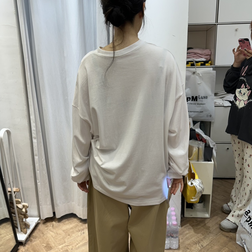 DE LINE東大門代購女裝新款真品休閑時尚推薦熱賣長袖T恤DE LINE長袖T恤