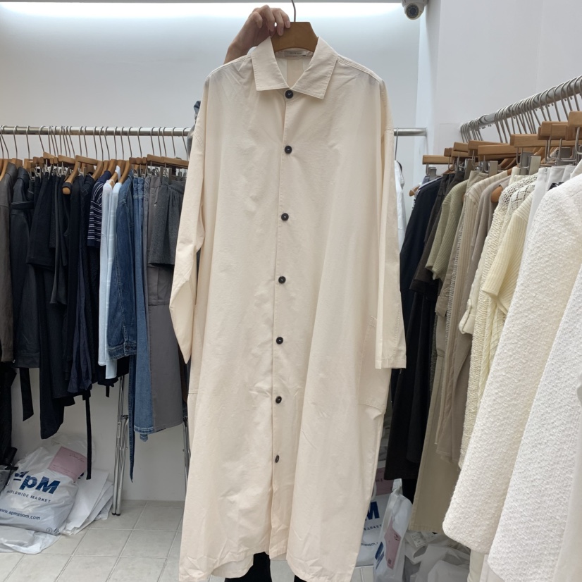 DRESS ROOM東大門代購女裝新品休閑推薦人氣真品長款風衣DRESS ROOM長款風衣圖色2