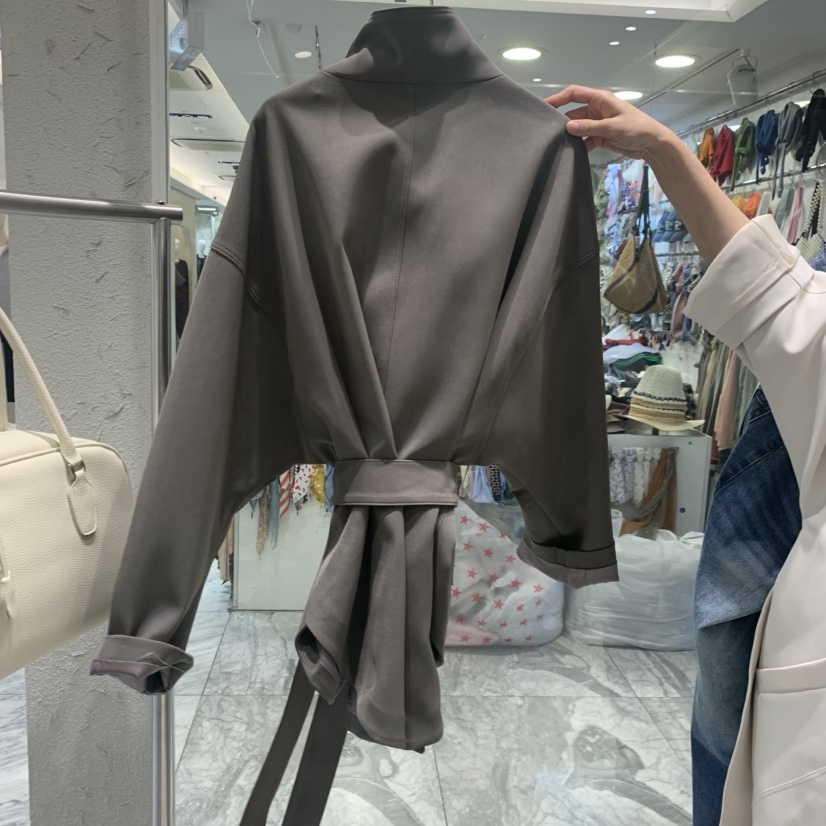 BRONZE韓國直郵女裝新品熱賣推薦真品休閑時尚夾克含腰帶BRONZE夾克