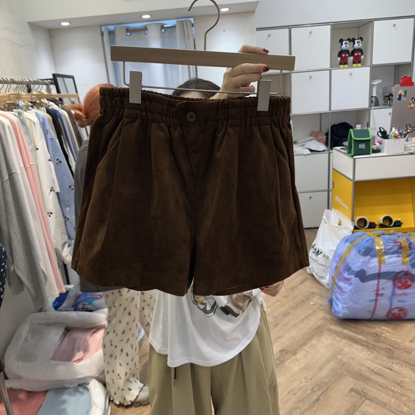 DE LINE東大門直郵女士新品時尚休閑人氣推薦真品短褲運動DE LINE短褲圖色3棕色