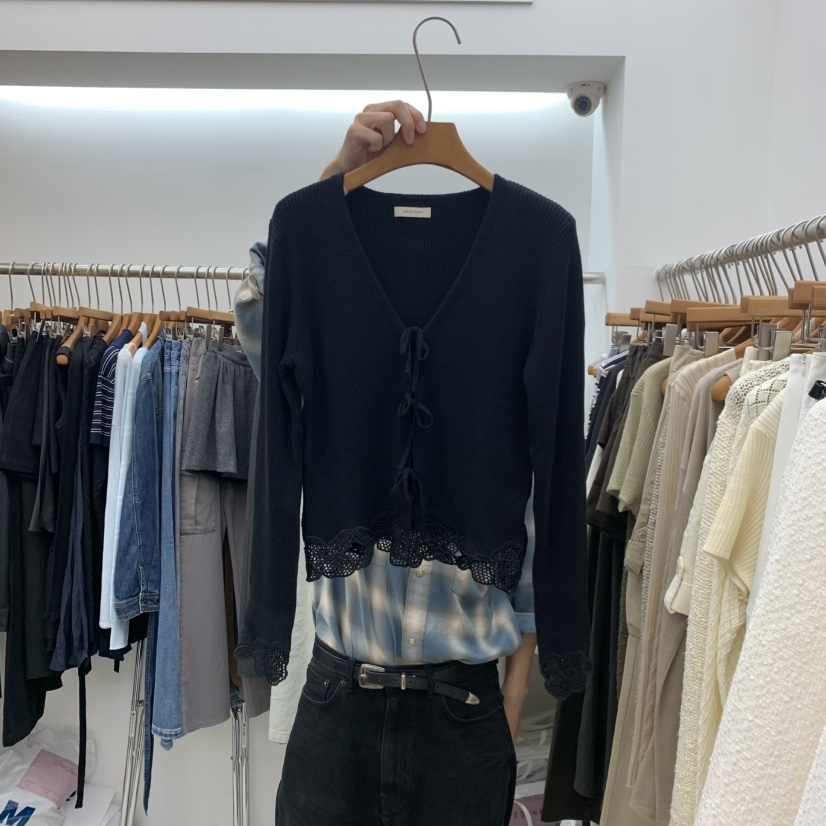DRESS ROOM東大門實拍女裝新品休閑時尚推薦真品針織衫鏤空DRESS ROOM針織衫圖色3