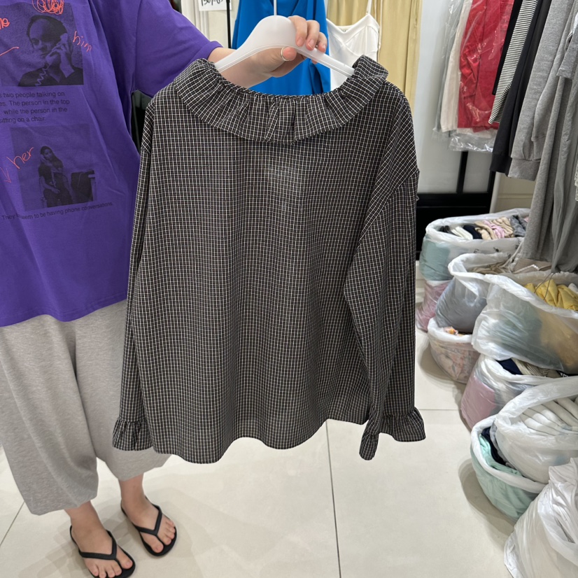 EGG IS韓國直郵女士新品熱賣休閑時尚真品人氣襯衫蕾絲衫EGG IS襯衫/蕾絲衫