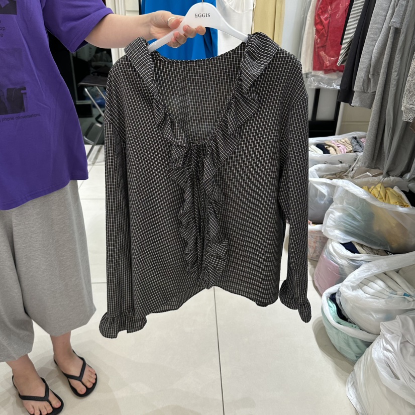 EGG IS韓國直郵女士新品熱賣休閑時尚真品人氣襯衫蕾絲衫EGG IS襯衫/蕾絲衫圖色2