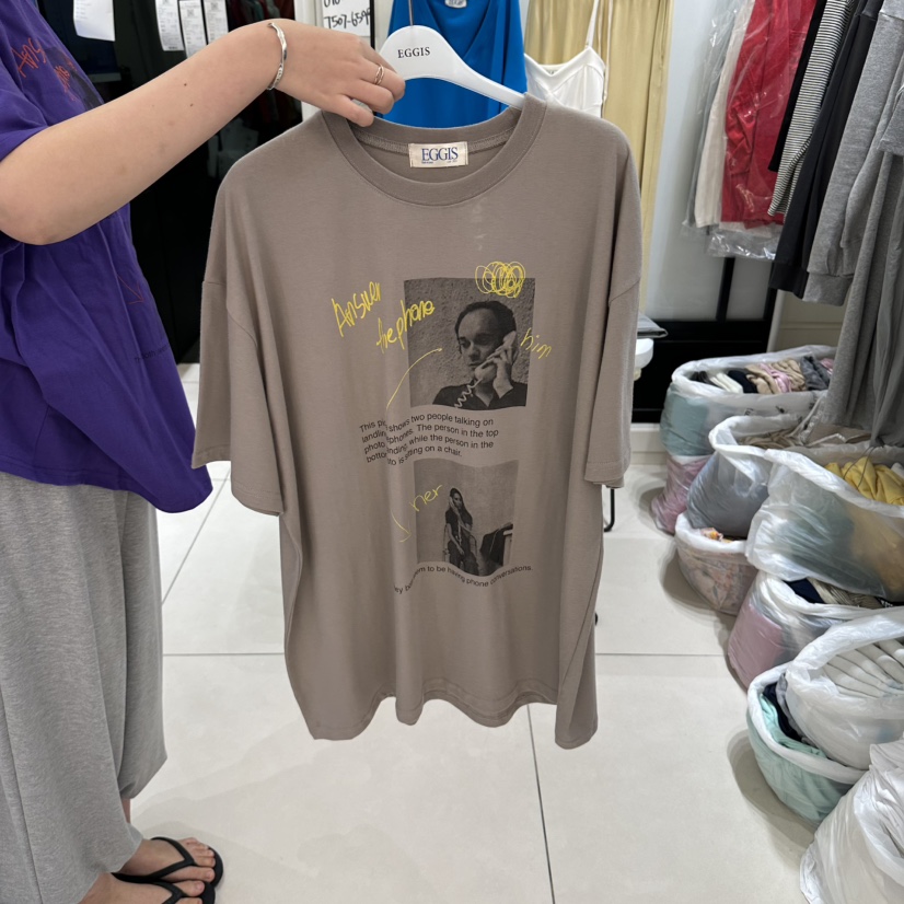 EGG IS韓國直郵女裝新品推薦休閑真品熱賣人氣時尚T恤EGG IST恤圖色1