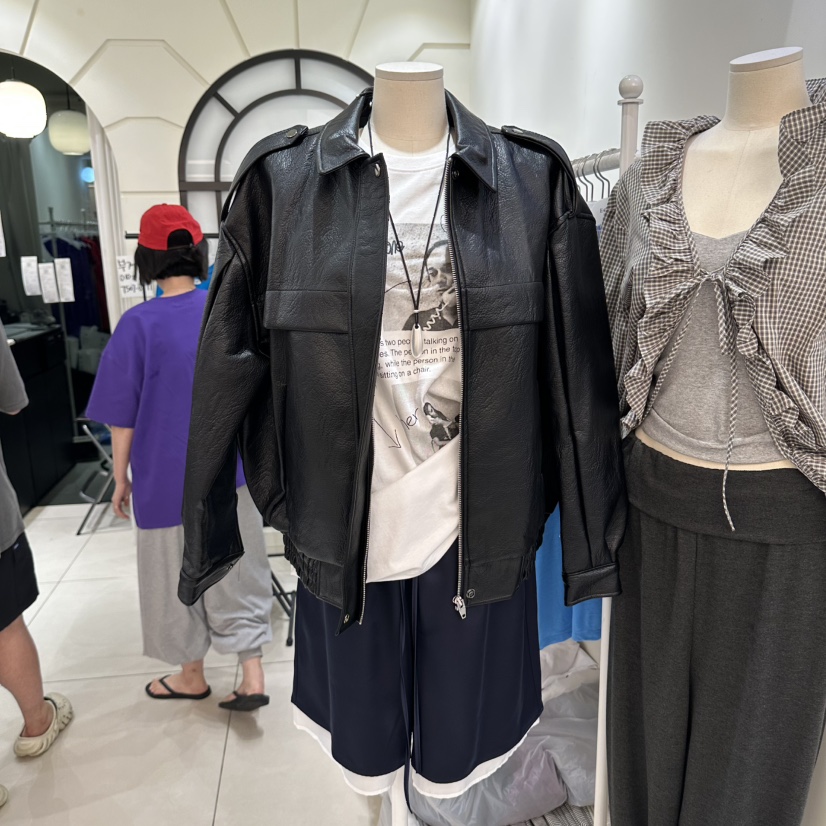 EGG IS東大門實拍女裝新品推薦熱賣真品人氣時尚休閑皮衣EGG IS皮衣圖色2