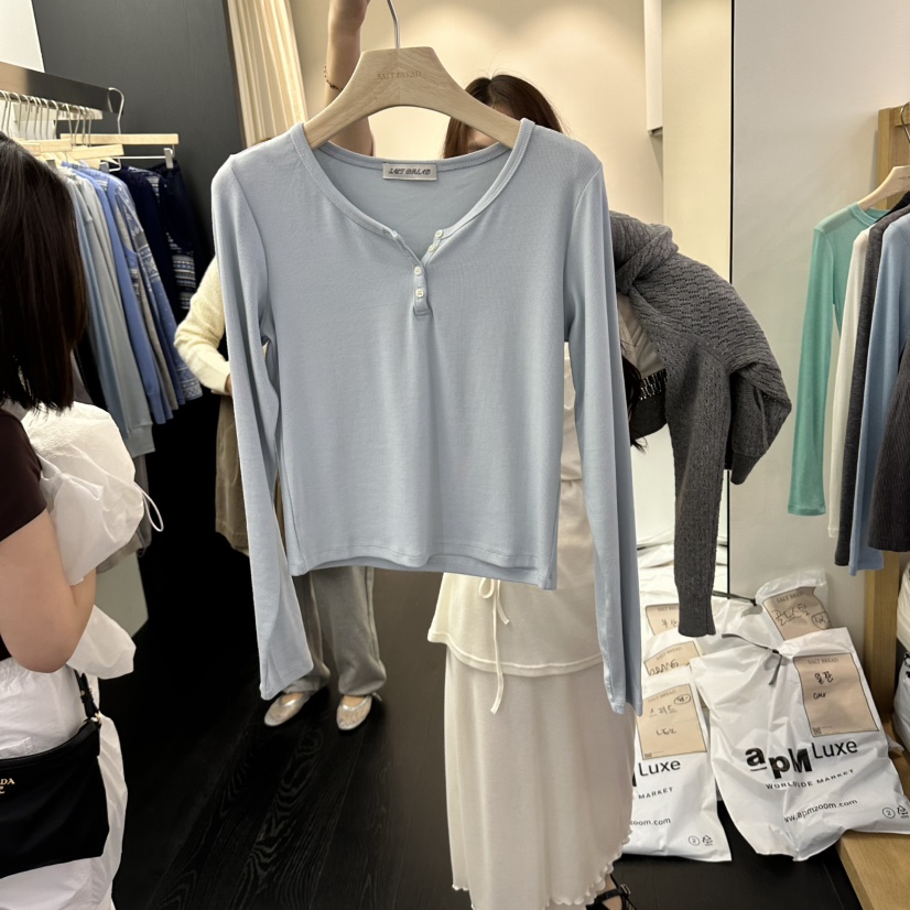 SALT BREAD東大門實拍女裝新品熱賣真品人氣時尚長袖T恤SALT BREAD長袖T恤圖色2