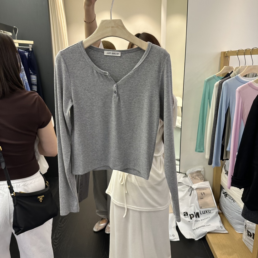 SALT BREAD東大門實拍女裝新品熱賣真品人氣時尚長袖T恤SALT BREAD長袖T恤圖色3