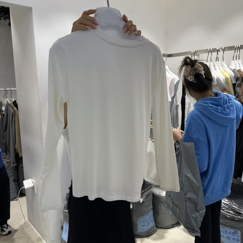 RICH SISTER韓國代購女士新款推薦熱賣真品休閑長袖T恤天絲RICH SISTER長袖T恤