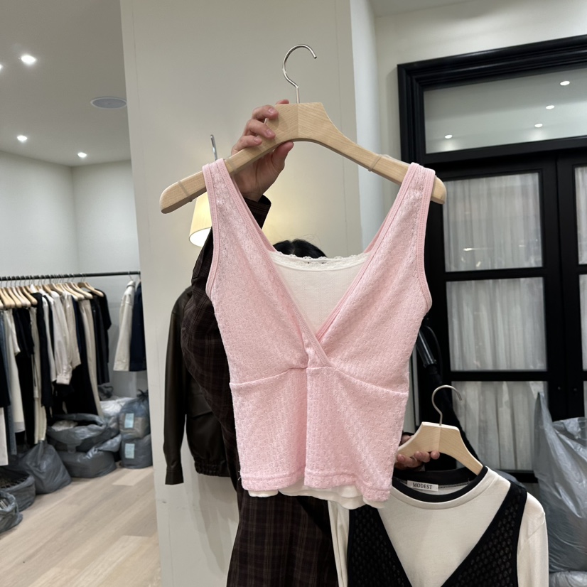 NOTTINGHAM/AVECNOUS/MODEST東大門直郵女士新款人氣吊帶背心不含內搭無袖NOTTINGHAM/AVECNOUS/MODEST吊帶/背心圖色3
