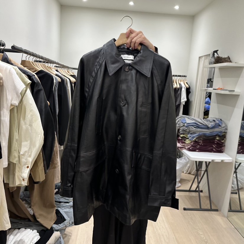 NOTTINGHAM/AVECNOUS/MODEST韓國代購女士新品休閑皮衣皮革NOTTINGHAM/AVECNOUS/MODEST皮衣圖色1