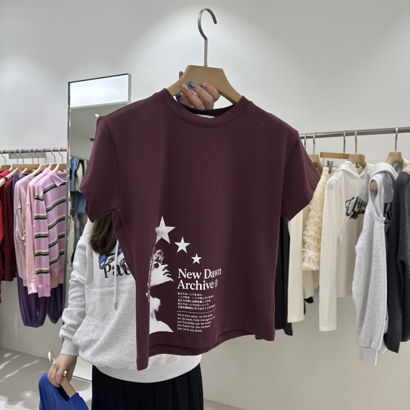 REPELLER韓國直郵女士新款人氣時尚休閑熱賣推薦T恤不含項鏈REPELLERT恤圖色2