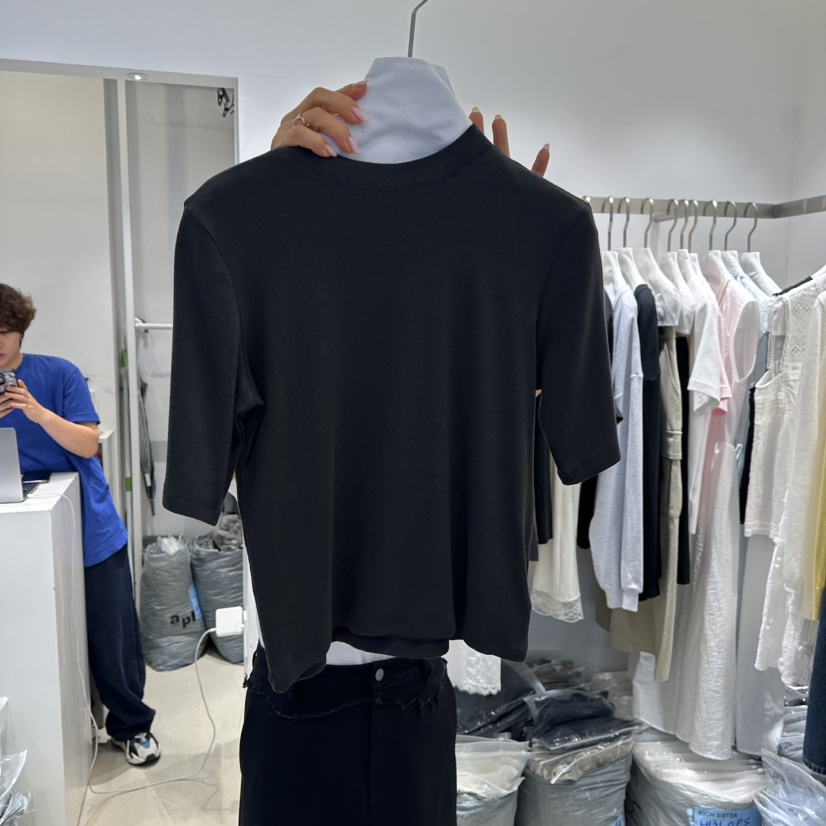 RICH SISTER東大門實拍女裝新品真品休閑推薦人氣T恤天絲RICH SISTERT恤圖色2
