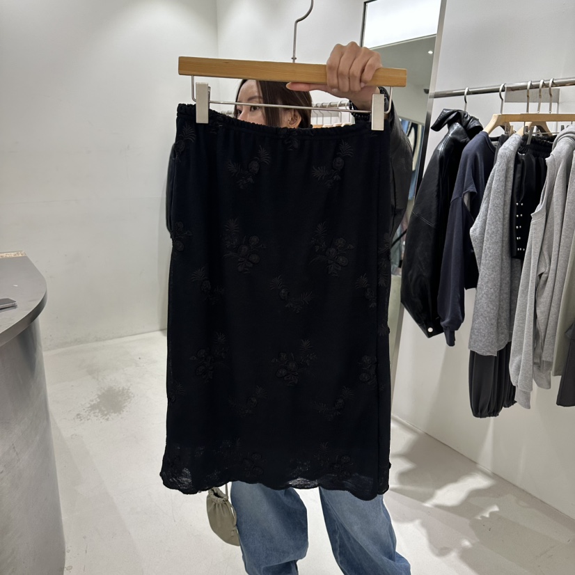 REPELLER東大門實拍女士新品休閑時尚半身裙中短裙刺繡蕾絲REPELLER半身裙/中短裙