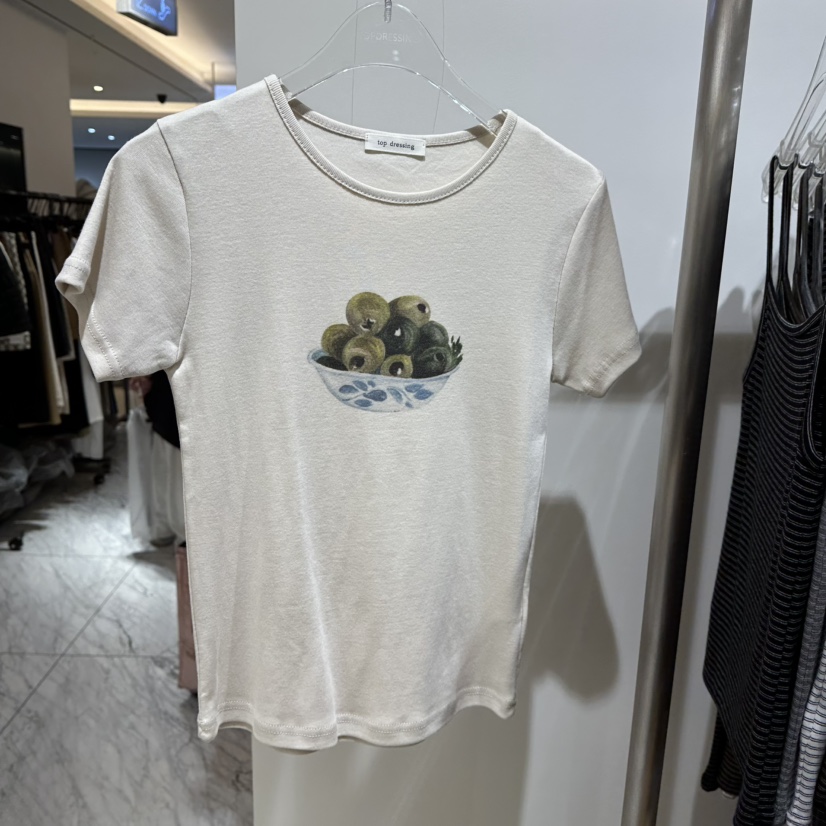 TOPDRESSING韓國代購女裝新品真品推薦熱賣人氣時尚T恤印花TOPDRESSINGT恤圖色2