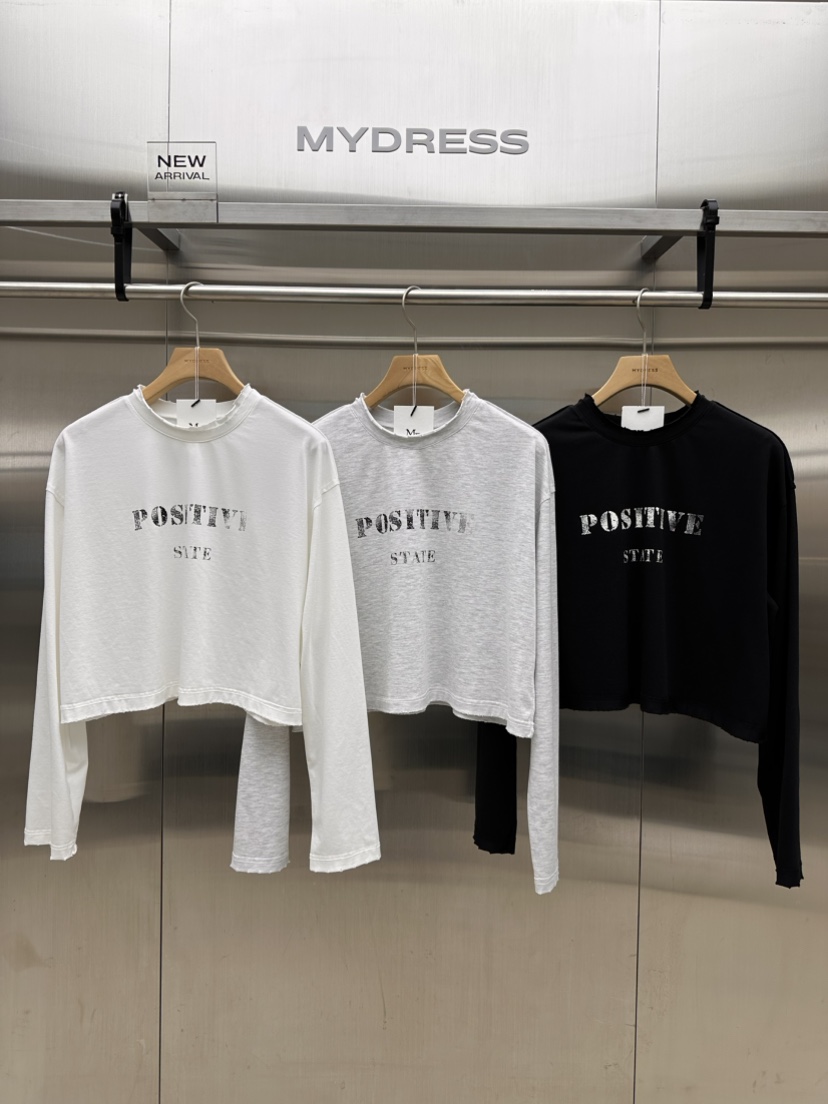 MYDRESS韓國代購女士新款時尚人氣熱賣推薦真品休閑長袖T恤MYDRESS長袖T恤