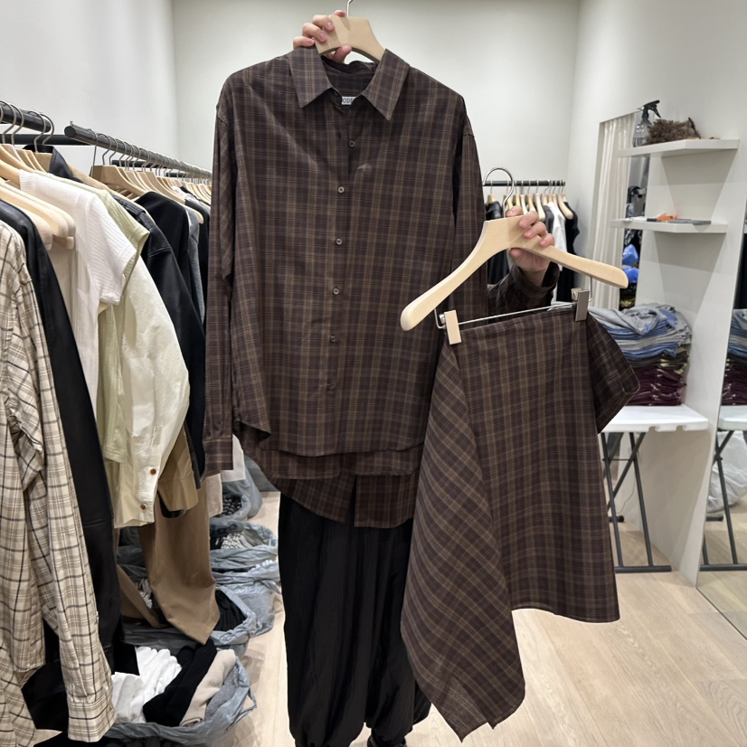 NOTTINGHAM/AVECNOUS/MODEST東大門代購女裝新品真品套裝格紋NOTTINGHAM/AVECNOUS/MODEST套裝圖色2