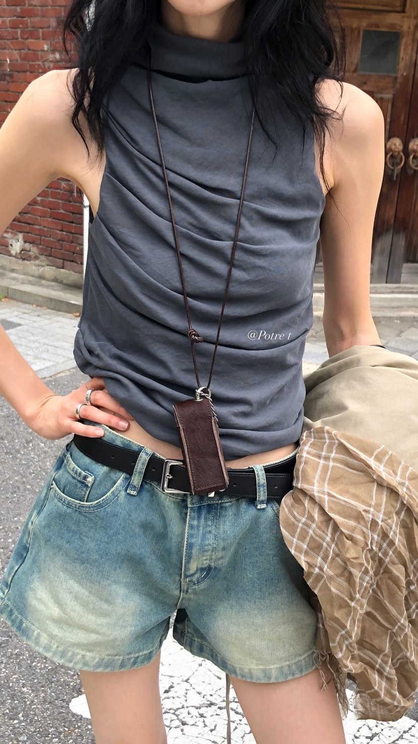 OVER RICH東大門代購女士新品熱賣職業推薦時尚吊帶背心OVER RICH吊帶/背心