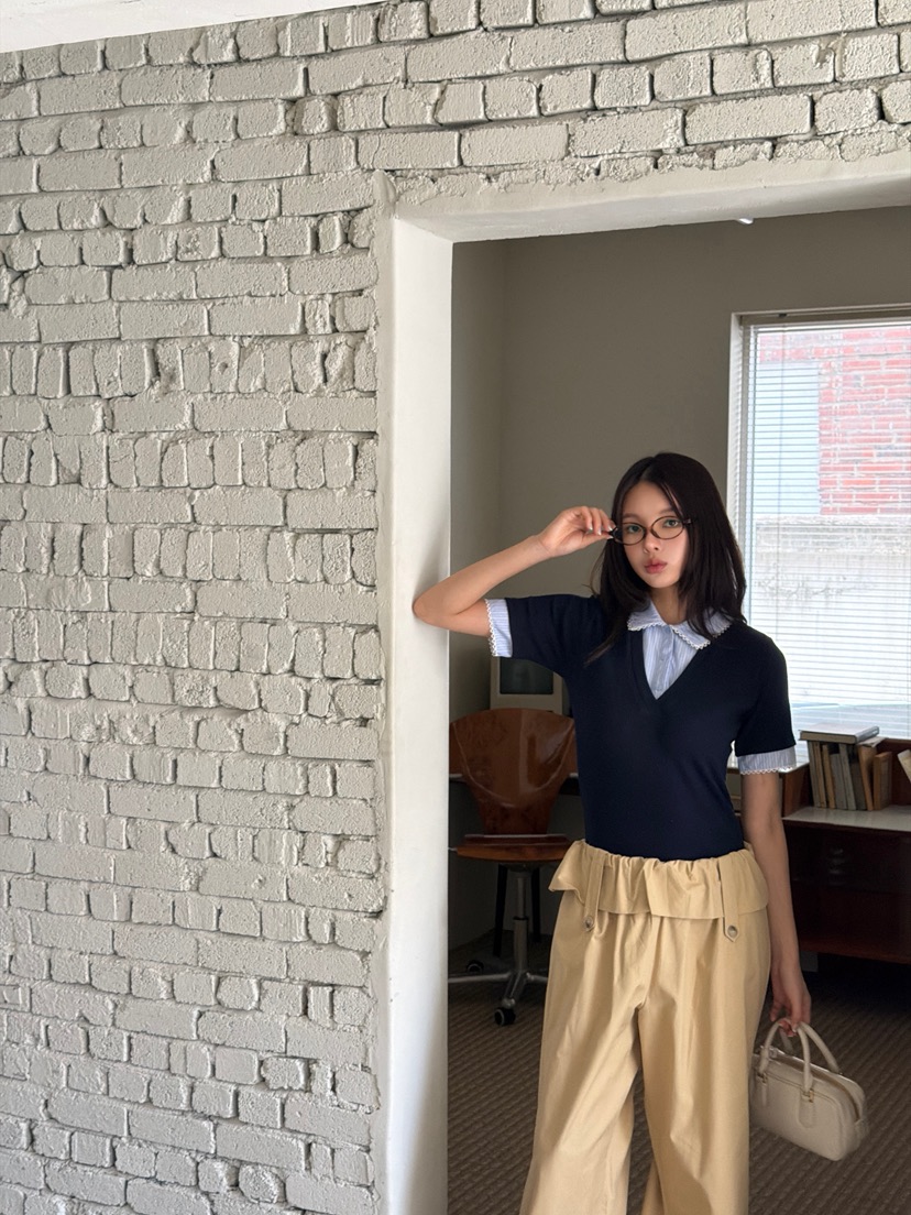 MARKE-P韓國代購女士新品熱賣推薦真品職業時尚休閑T恤條紋MARKE-PT恤