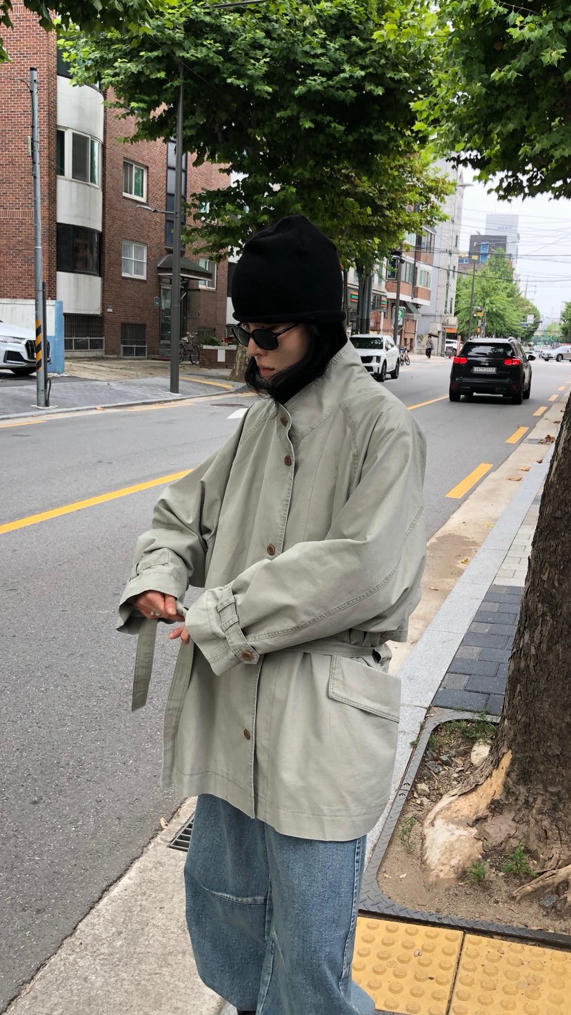 OVER RICH東大門代購女士新款時尚熱賣推薦人氣夾克含腰帶OVER RICH夾克