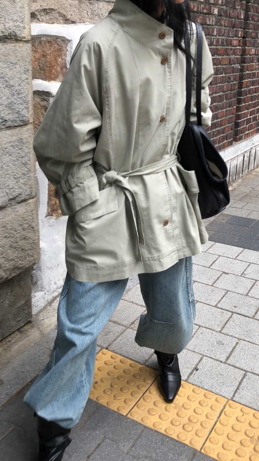 OVER RICH東大門代購女士新款時尚熱賣推薦人氣夾克含腰帶OVER RICH夾克