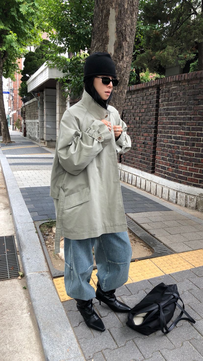 OVER RICH東大門代購女士新款時尚熱賣推薦人氣夾克含腰帶OVER RICH夾克