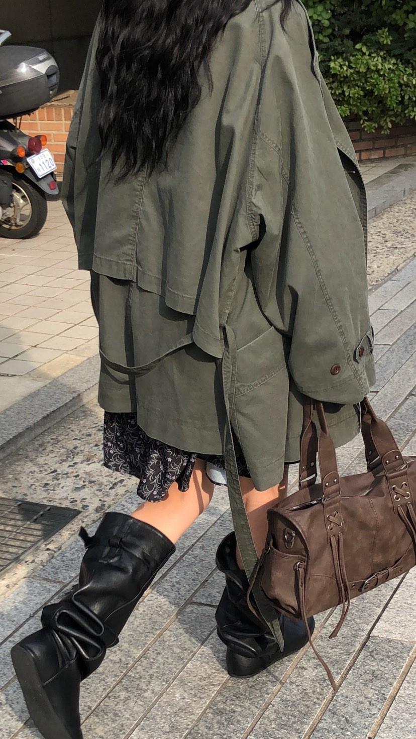 OVER RICH東大門代購女士新款時尚熱賣推薦人氣夾克含腰帶OVER RICH夾克