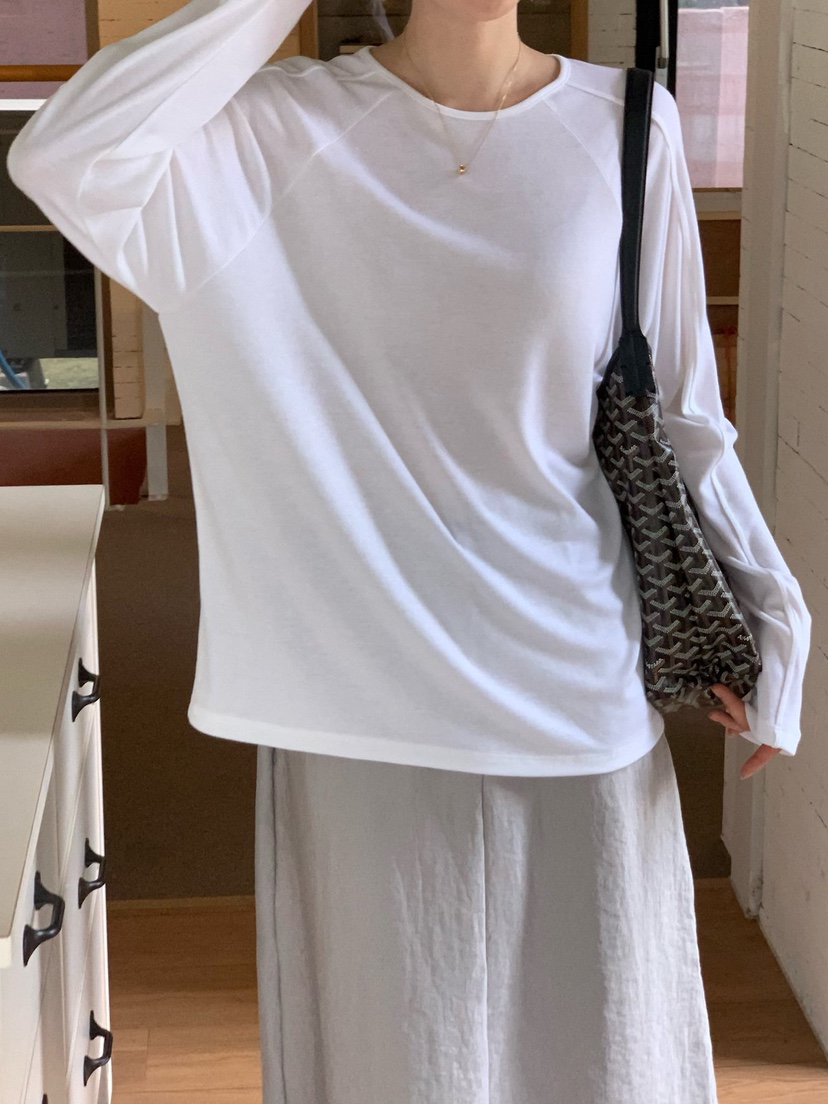 COBALT BLUE韓國代購女裝新款休閑熱賣人氣時尚長袖T恤開衩COBALT BLUE長袖T恤圖色1
