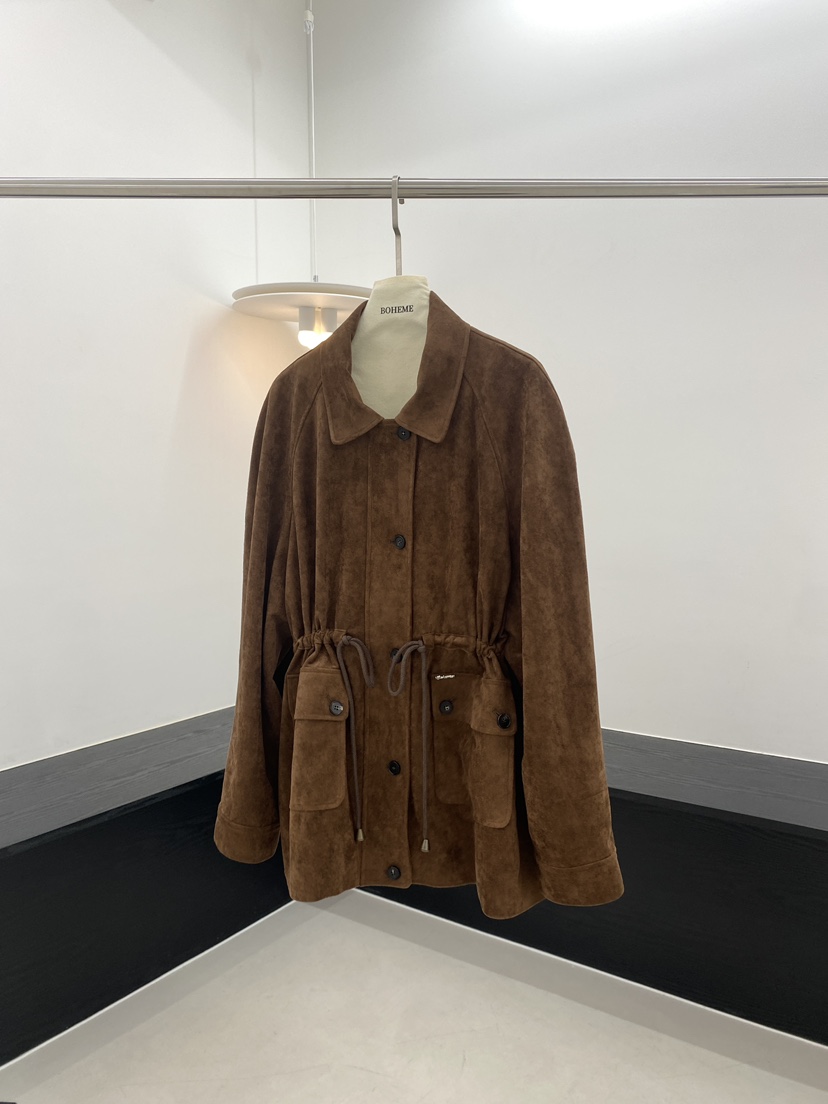 BOHEME韓國代購女裝新款休閑真品熱賣職業推薦時尚夾克拉絨BOHEME夾克