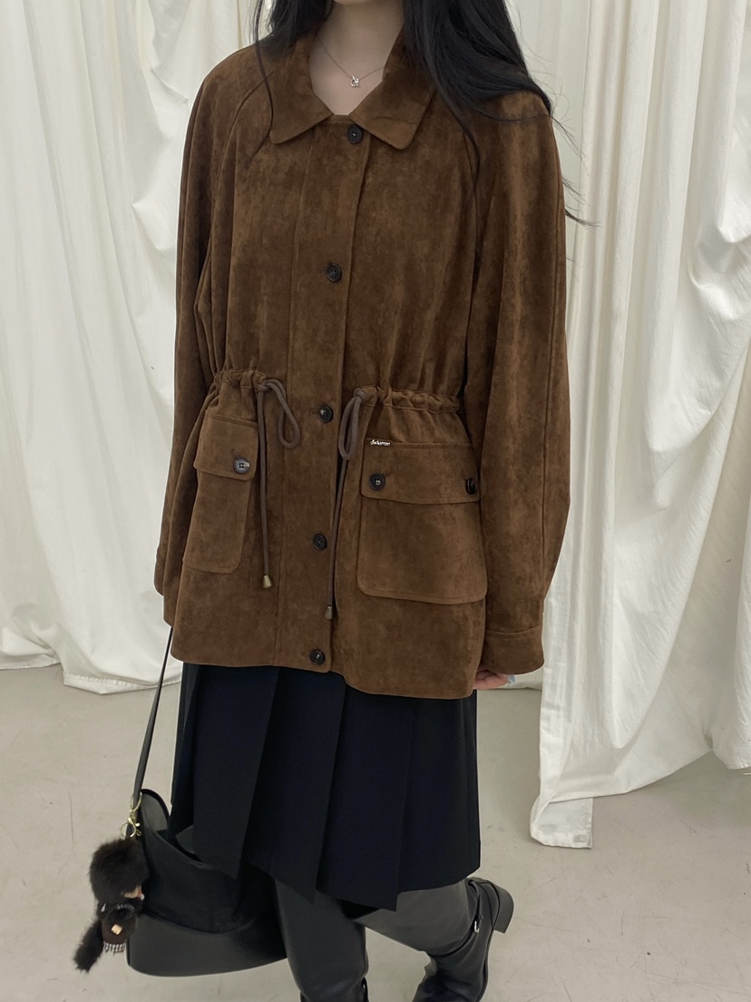 BOHEME韓國代購女裝新款休閑真品熱賣職業推薦時尚夾克拉絨BOHEME夾克